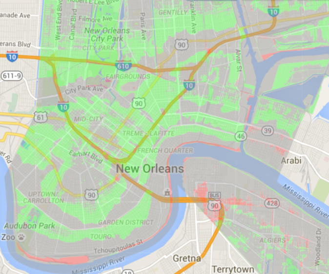 Here’s a FEMA map that actually delivers good news for New Orleans